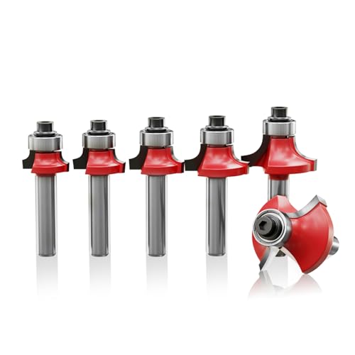 CSOOM 6 Stück 8mm Schaft Abrundfräser Standard Rundfräser Set, Hartmetall Runde Über Fräser Bits Oberfräsen-Bits Kantenfräser Radiusfräser für die Holzbearbeitung CSOOM 6 Stück 8mm Schaft Abrundfräser Standard Rundfräser Set, Hartmetall Runde Über Fräser Bits Oberfräsen-Bits Kantenfräser Radiusfräser für die Holzbearbeitung von CSOOM