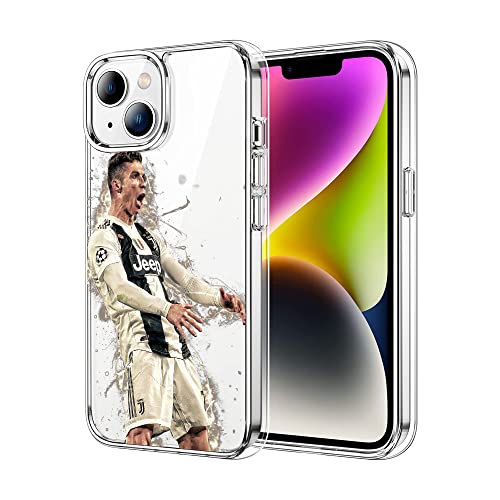 CSPDUJIADIY Kompatibel mit iPhone 13 Hülle, Superstar Mode Weiches Silikon TPU Stoßdämpfung Bumper Schutzhülle Transparent (Super-Famous-Ronaldo-Star-1) von CSPDUJIADIY