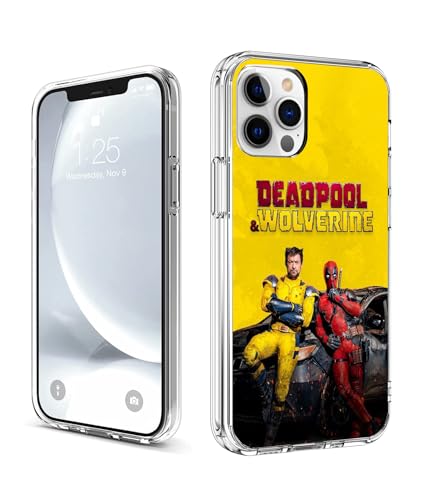 CSPDUJIADIY Schutzhülle für iPhone 12, iPhone 12 Pro, Anime-Design, weiches TPU, stoßfest, schlank, transparent, für Männer, Frauen, Mädchen, Jungen (Deadpool-Wolverine-4) von CSPDUJIADIY