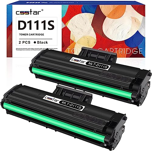 CSSTAR MLT-D111S Kompatibel Toner Ersatz für Samsung MLT-D111S D111S für Xpress SL-M2070W SL-M2022W SL-M2020W SL-M2026W SL-M2070FW SL-M2078W SL-M2020 SL-M2022 SL-M2026 SL-M2070 Drucker(2 Pack,Schwarz) von CSSTAR