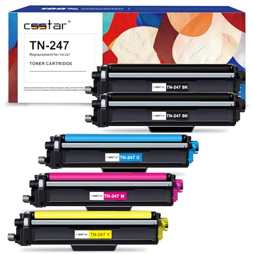 CSSTAR TN247 TN-247 Toner Compatible Avec Brother TN243CMYK TN-243CMYK DCP-L3550CDW DCP-L3510CDW HL-L3210CW HL-L3230CDW HL-L3270CDW MFC-L3710CW MFC-L3750CDW MFC-L3750CDW (5 Value Pack) von CSSTAR