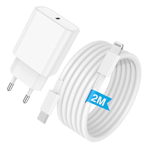 Schnellladegerät für iPhone 13 14 MFi zertifiziert, 20 W USB C Adapter und 2 m Originalkabel Typ C Netzstecker mit Lightning Kabel für Apple iPhone 14/14 Plus/14 Pro/14 Pro Schnellladegerät für iPhone 13 14 MFi zertifiziert, 20 W USB C Adapter und 2 m Originalkabel Typ C Netzstecker mit Lightning Kabel für Apple iPhone 14/14 Plus/14 Pro/14 Pro von CSXZCOON