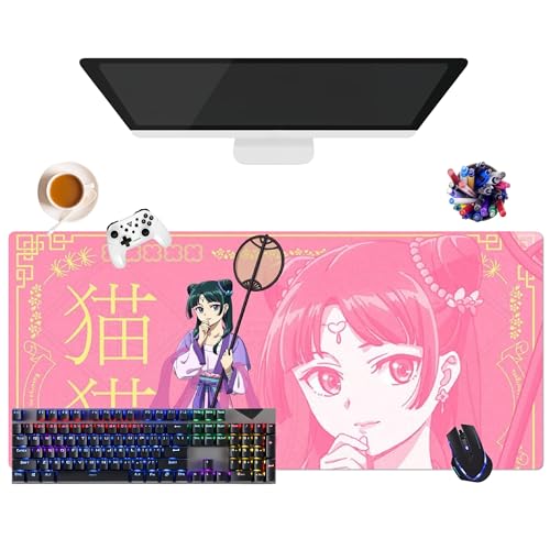 Apothecary Diaries Maomao Anime-Mauspad, extra groß, XL (35,4 x 15,7 x 0,12 Zoll), für Büro, Studium & Zuhause, rutschfeste Unterseite + weiche Oberfläche (5) von CSYJYMCFX