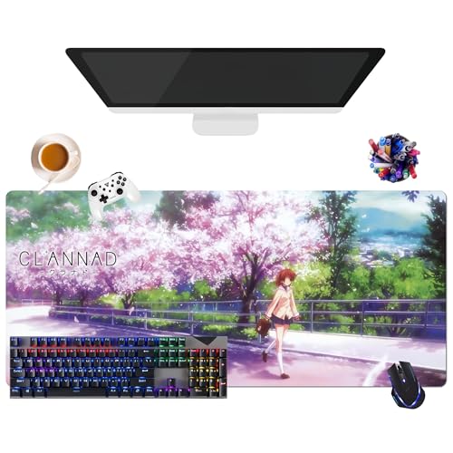 Clannad Mauspad, japanisches Anime-Clannad, extra groß, XL (35,4 x 15,7 x 0,12 Zoll) | für Büro, Studium & Zuhause | rutschfeste Unterseite + weiche Oberfläche (1) von CSYJYMCFX