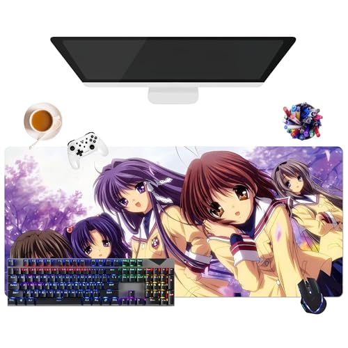 Clannad Mauspad, japanisches Anime-Clannad, extra groß, XL (35,4 x 15,7 x 0,12 Zoll) | für Büro, Studium & Zuhause | rutschfeste Unterseite + weiche Oberfläche (2) von CSYJYMCFX