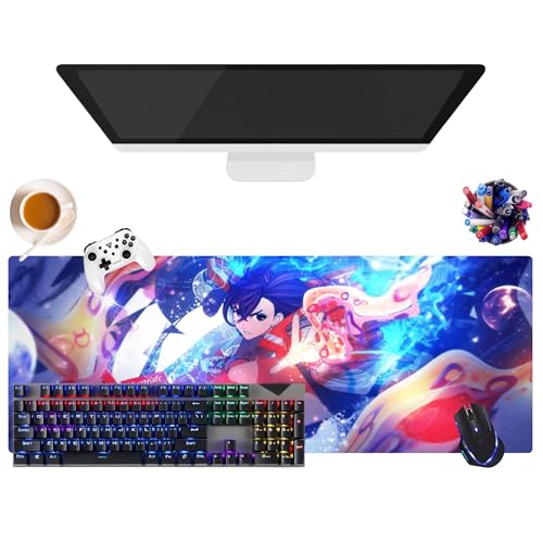 Dan Da Dan Japanisches Anime-Mauspad, extra groß, XL (31,5 x 11,8 x 0,12 Zoll) | für Büro, Studium & Zuhause | rutschfeste Unterseite + weiche Oberfläche (1) von CSYJYMCFX