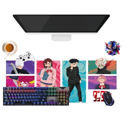 Dan Da Dan Japanisches Anime-Mauspad, extra groß, XL (31,5 x 11,8 x 0,12 Zoll) | für Büro, Studium & Zuhause | rutschfeste Unterseite + weiche Oberfläche (2) von CSYJYMCFX