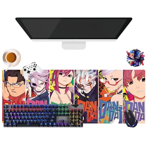 Dan Da Dan Japanisches Anime-Mauspad, extra groß, XL (31,5 x 11,8 x 0,12 Zoll) | für Büro, Studium & Zuhause | rutschfeste Unterseite + weiche Oberfläche (5) von CSYJYMCFX