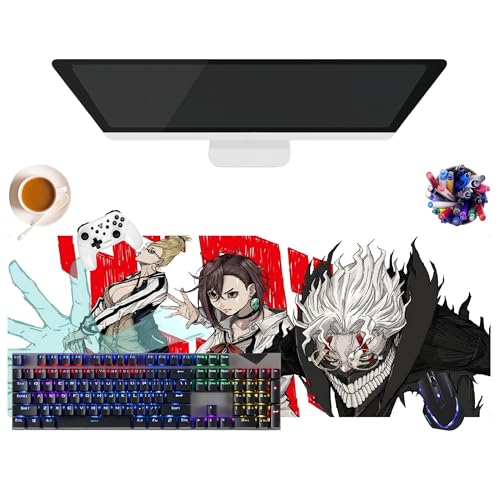 Dan Da Dan Japanisches Anime-Mauspad, extra groß, XL (31,5 x 11,8 x 0,12 Zoll) | für Büro, Studium & Zuhause | rutschfeste Unterseite + weiche Oberfläche (6) von CSYJYMCFX