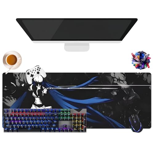 Japanisches Mauspad, Anime, Akame Ga Kill Esdeath, extra groß, XL (31,5 x 11,8 x 0,12 Zoll) | für Büro, Studium & Zuhause | rutschfeste Unterseite + weiche Oberfläche (6) von CSYJYMCFX