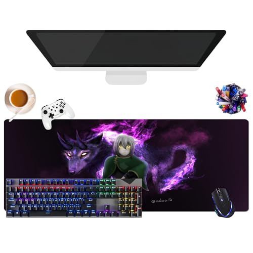 Japanisches Mauspad, Anime, Beginning After End, extra groß, XL (31,5 x 11,8 x 0,12 Zoll) | für Büro, Studium & Zuhause | rutschfeste Unterseite + weiche Oberfläche (3) von CSYJYMCFX