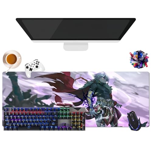 Japanisches Mauspad, Anime, Beginning After End, extra groß, XL (31,5 x 11,8 x 0,12 Zoll) | für Büro, Studium & Zuhause | rutschfeste Unterseite + weiche Oberfläche (4) von CSYJYMCFX