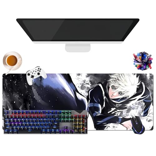 Japanisches Mauspad, Anime, Blue Lock | extra großes Gaming-Mauspad XL (31,5 x 11,8 x 0,12 Zoll) | für Büro, Studium & Zuhause | rutschfeste Unterseite + weiche Oberfläche (5) von CSYJYMCFX