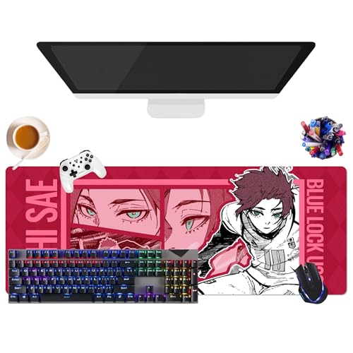 Japanisches Mauspad, Anime, Blue Lock | extra großes Gaming-Mauspad XL (31,5 x 11,8 x 0,12 Zoll) | für Büro, Studium & Zuhause | rutschfeste Unterseite + weiche Oberfläche (7) von CSYJYMCFX