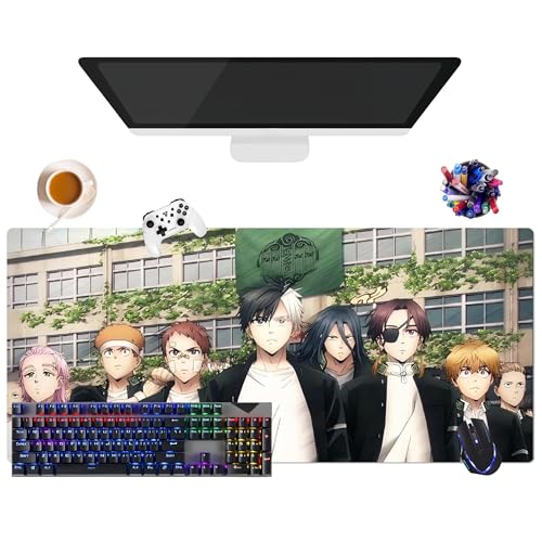 Japanisches Mauspad, Motiv Anime, Wind Breaker, extra groß, XL (35,4 x 15,7 x 0,12 Zoll) | für Büro, Studium & Zuhause | rutschfeste Unterseite + weiche Oberfläche (4) von CSYJYMCFX