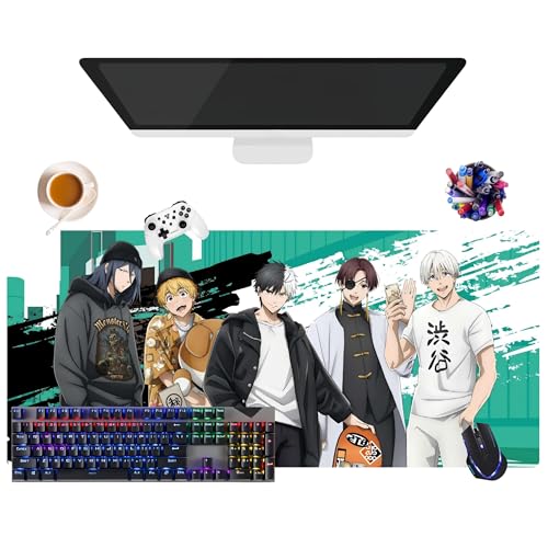 Japanisches Mauspad, Motiv Anime, Wind Breaker, extra groß, XL (35,4 x 15,7 x 0,12 Zoll) | für Büro, Studium & Zuhause | rutschfeste Unterseite + weiche Oberfläche (6) von CSYJYMCFX