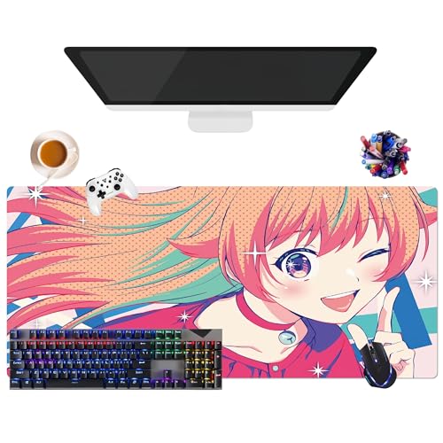 Japanisches Mauspad Anime Witch Watch | extra großes Gaming-Mauspad XL (35,4 x 15,7 x 0,12 Zoll) | Verwendung im Büro, Studium & Zuhause | rutschfeste Unterseite + weiche Oberfläche von CSYJYMCFX