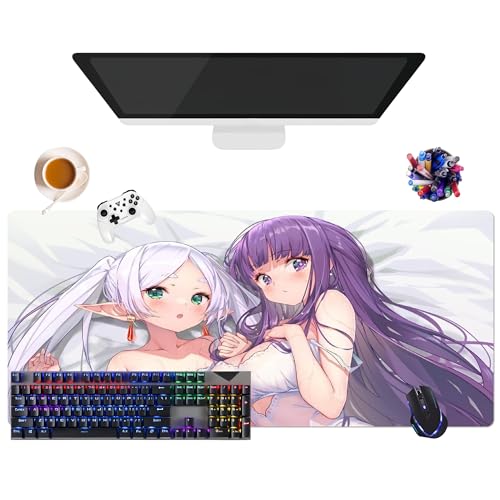 Mauspad Anime Frieren Fern Beyond Journey's End | extra großes Gaming-Mauspad XL (35,4 x 15,7 x 0,12 Zoll) | für Büro, Studium & Zuhause | rutschfeste Unterseite + weiche Oberfläche (13) von CSYJYMCFX