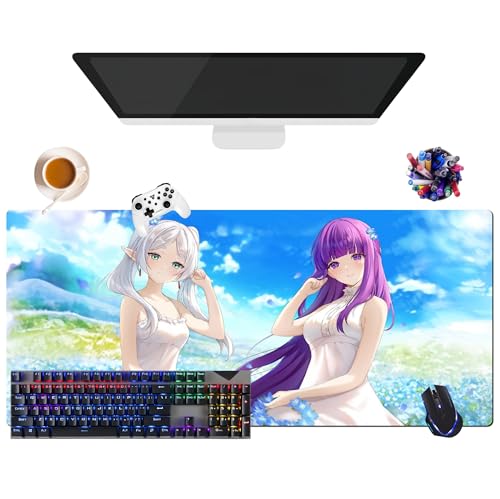 Mauspad Anime Frieren Fern Beyond Journey's End | extra großes Gaming-Mauspad XL (35,4 x 15,7 x 0,12 Zoll) | für Büro, Studium & Zuhause | rutschfeste Unterseite + weiche Oberfläche (3) von CSYJYMCFX