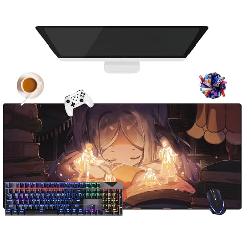 Mauspad Anime Frieren Fern Beyond Journey's End | extra großes Gaming-Mauspad XL (35,4 x 15,7 x 0,12 Zoll) | für Büro, Studium & Zuhause | rutschfeste Unterseite + weiche Oberfläche (5) von CSYJYMCFX