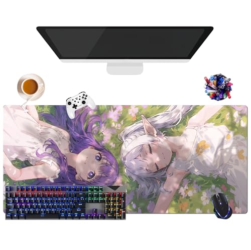 Mauspad Anime Frieren Fern Beyond Journey's End | extra großes Gaming-Mauspad XL (35,4 x 15,7 x 0,12 Zoll) | für Büro, Studium & Zuhause | rutschfeste Unterseite + weiche Oberfläche (6) von CSYJYMCFX