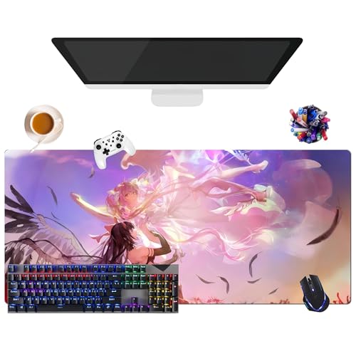 Mauspad Anime Puella Magi Madoka Magica. | extra großes Gaming-Mauspad XL (35,4 x 15,7 x 0,12 Zoll) | für Büro, Studium & Zuhause | rutschfeste Unterseite + weiche Oberfläche (3) von CSYJYMCFX