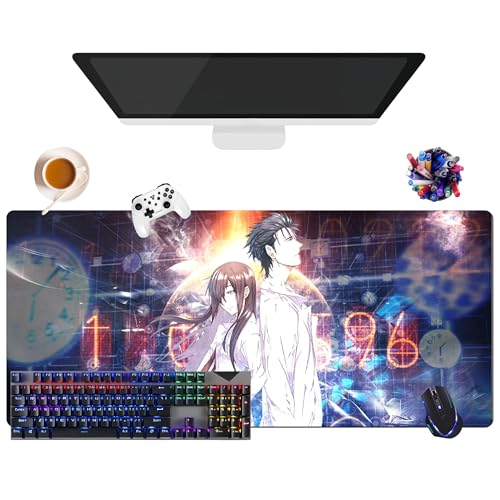 Mauspad Anime Steins Gate Makise Kurisu Christina | Gaming-Mauspad XL (35,4 x 15,7 x 0,12 Zoll) | für Büro, Studium & Zuhause | rutschfeste Unterseite + weiche Oberfläche (3) von CSYJYMCFX
