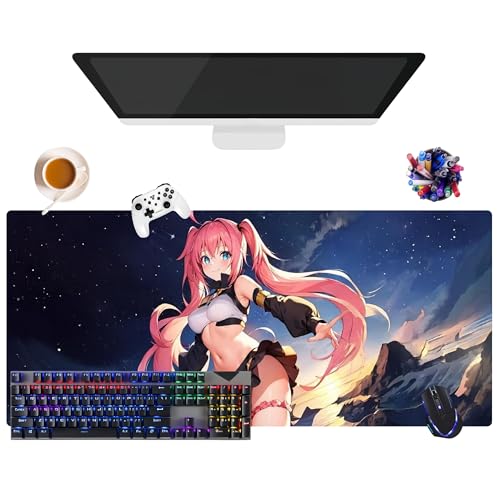 Mauspad Anime Time Got Reincarnated Slime | Gaming-Mauspad XL (35,4 x 15,7 x 0,12 Zoll) | Verwendung im Büro, Studium & Zuhause | rutschfeste Unterseite + weiche Oberfläche (2) von CSYJYMCFX