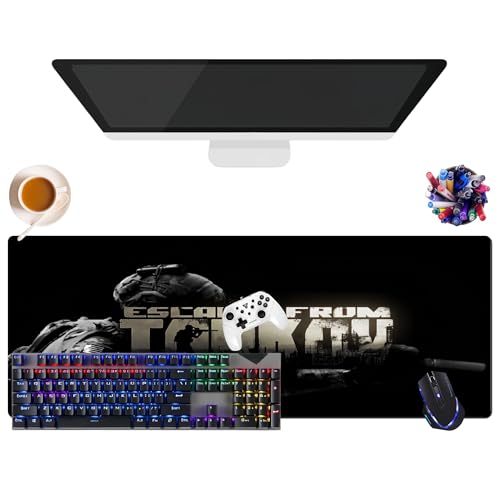 Tarkov Escape Mauspad, extra groß, XL (31,5 x 11,8 x 0,12 Zoll) | für Büro, Studium & Zuhause | rutschfeste Unterseite + weiche Oberfläche (1) von CSYJYMCFX