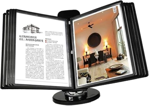Referenz-Organizer, Desktop Reference Organizer, Präsentationsmappe mit Deckel zur Präsentation von A4-Dokumenten und Firmenbildern(Black) von CSYQPDMBDL
