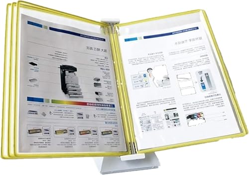 Wandhalterung Referenzsystem, Akten-Organizer for den Schreibtisch – Schreibtisch-Referenz-Organizer, A4-Wandablage, for 10 Blatt A4-Papier(Yellow) von CSYQPDMBDL