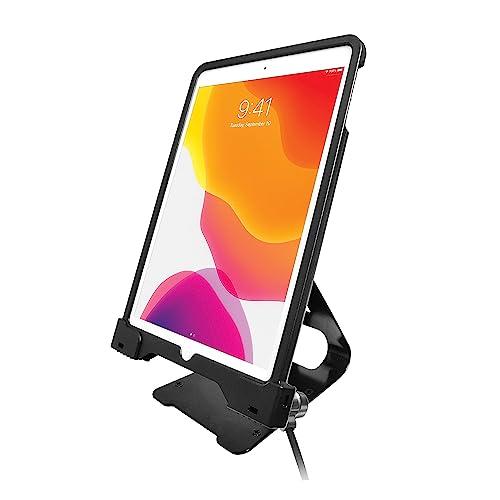 CTA Digital Anti-Diebstahl-Hülle & Ständer - CTA Solide Metall Sicherheitsverriegelung Hülle mit 180° Winkel Verstellbarkeit - Kompatibel mit iPad 7./8./9th Gen 10,2 Zoll, iPad Air 3 & iPad Pro 10,5 von CTA Digital