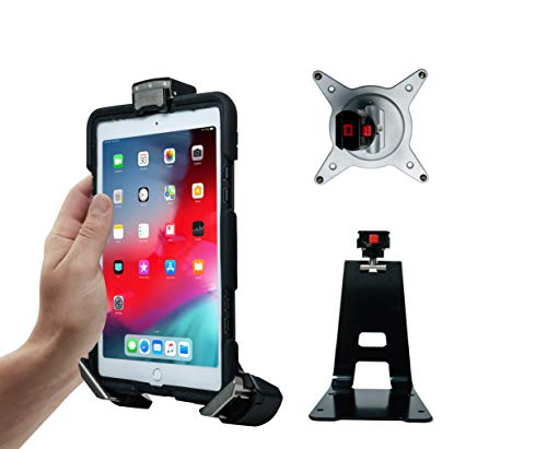 CTA Digitaler Tri-Grip-Sicherheitsverschluss mit Schnellverbindungsfuß und VESA-Halterung für Tablets mit 17,8 - 33 cm / 10,2 Zoll (7. Generation), 12,9 Zoll iPad Pro, iPad Mini, iPad Gen. 6, Galaxy Tab S4 26,7 cm und mehr von CTA Digital