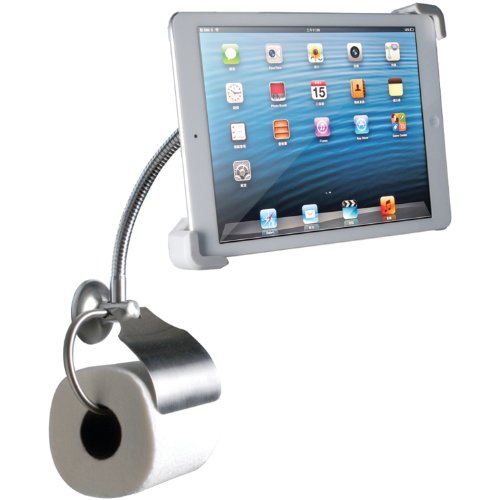 CTA Digital Wandhalter Badständer für iPad und Tablets mit Papierhalter (PAD-WBS) von CTA Digital