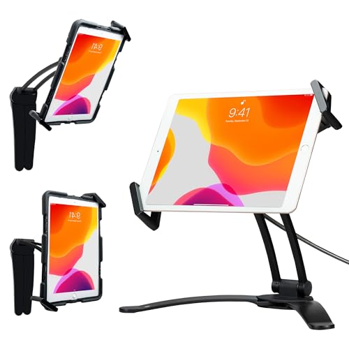 CTA Digital: 2-in-1 Security Multi-Flex Tablet Stand and Wall Mount for 7-14 Inch Tablets iPad 10.2-Inch 7th & 8th Gen/11-Inch iPad Pro/12.9-Inch iPad Pro/iPad Gen 6/iPad Air/Galaxy Tabs & More, Black von CTA Digital