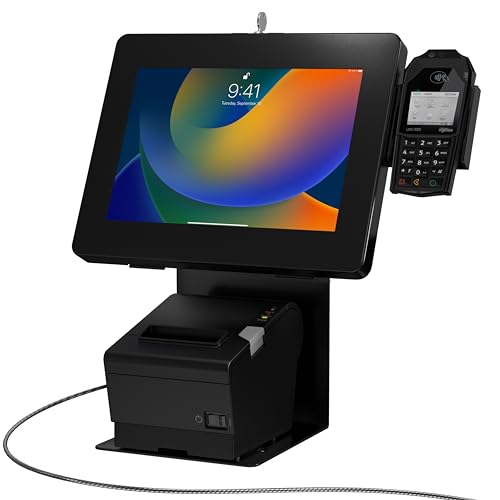 CTA Digital: Einzelne VESA-Platte, POS-Station mit Druckerständer, Magnet-Scanner und Kartenleser-Halter von CTA Digital