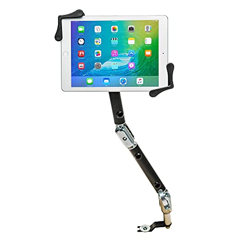 CTA Digital: Multi-Flex, Rotating Tablet Holder, No-Drill Seat Rail Mount for iPad 10.2-Inch (7th & 8th Gen.), iPad Air 3, 12.9-Inch iPad Pro, 11-Inch iPad Pro, iPad Gen 6, Galaxy Tab S3 & More, Black von CTA Digital