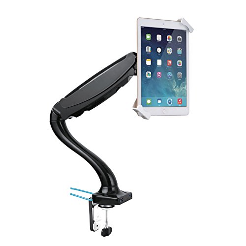 CTA Digital: Tablet-Halterung und USB-Hub, für Tablets mit 17,8–33 cm (7. und 8. Generation), iPad Air 3, iPad Mini 5, iPad Pro, iPad 6 und mehr, Schwarz von CTA Digital