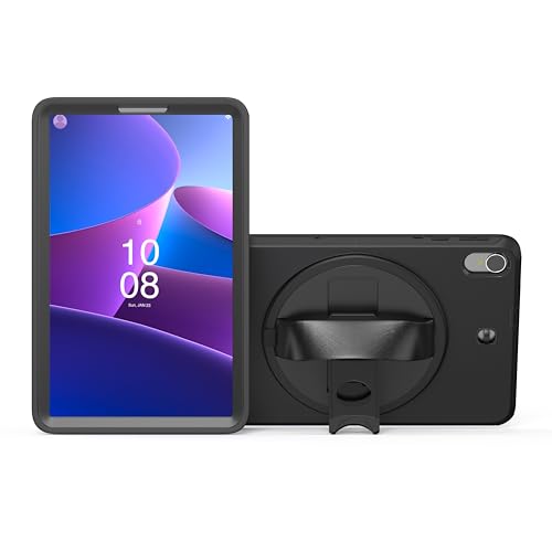 Lenovo M10 Hülle – CTA Schutzhülle mit eingebautem 360° drehbarem Griff Kickstand für Lenovo K10 2021 – (PAD-PCGKK10) von CTA Digital