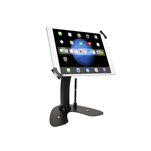 Universal Dual Kiosk – CTA Universal Dual Security Kiosk mit Verriegelungshalterung und Anti-Diebstahl-Kabel für iPad 7. / 8. / 9. Generation 10,2 Zoll, Surface Pro, Surface Go 3 und andere 17,8 - 33 cm Tablets (PAD-UAT) PB) - Schwarz von CTA Digital