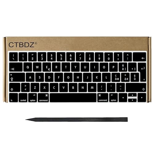 CTBDZ Ersatz-Tastenkappen A1989, kompatibel für MacBook Pro 13 Zoll 15 Zoll A1989 A1990 Tastatur-Kappe (Italien-Layout) von CTBDZ