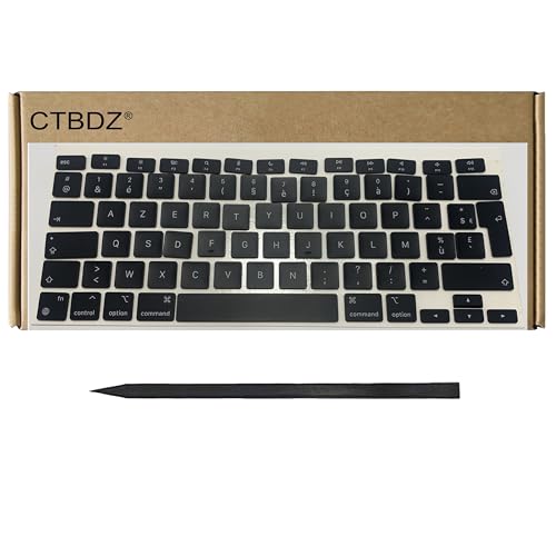 CTBDZ Ersatz-Tastenkappen für MacBook Air 13 Zoll (2020) A2337 FR-Layout AZERTY französische Version Tastatur von CTBDZ