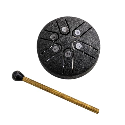 3 Zoll 6-Tone Stahl Zunge Drum Mini Hand Pan Drums Mit Drumsticks Percussion Zubehör Musikalische Trommel Instrumente von CTDWNT