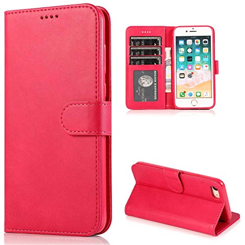 CTIUYA Handyhülle für iPhone SE 2022 / iPhone SE 2020 / iPhone 8 /iPhone 7 Hülle Leder Klapphülle Handytasche Flip Brieftasche Ledertasche mit Kartenfach Schutzhülle Magnet Case Tasche Cover,Rose Rot CTIUYA Handyhülle für iPhone SE 2022 / iPhone SE 2020 / iPhone 8 /iPhone 7 Hülle Leder Klapphülle Handytasche Flip Brieftasche Ledertasche mit Kartenfach Schutzhülle Magnet Case Tasche Cover,Rose Rot von CTIUYA