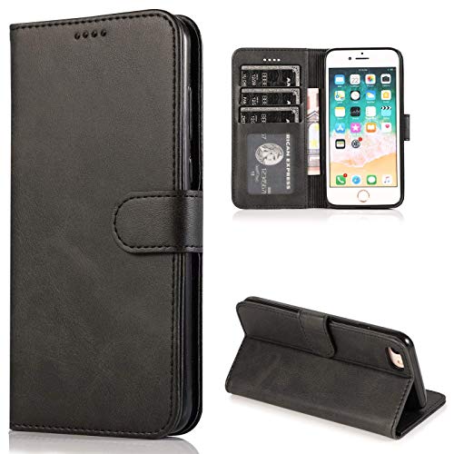 CTIUYA Handyhülle für iPhone SE 2022 / iPhone SE 2020 / iPhone 8 /iPhone 7 Hülle Leder Klapphülle Handytasche Flip Brieftasche Ledertasche mit Kartenfach Schutzhülle Magnet Case Tasche Cover,Schwarz CTIUYA Handyhülle für iPhone SE 2022 / iPhone SE 2020 / iPhone 8 /iPhone 7 Hülle Leder Klapphülle Handytasche Flip Brieftasche Ledertasche mit Kartenfach Schutzhülle Magnet Case Tasche Cover,Schwarz von CTIUYA