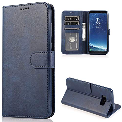 CTIUYA Schutzhülle für Samsung Galaxy S8, Hülle Handyhülle Leder Klapphülle Handytasche Flip Brieftasche Schutzhülle Magnet Wallet Case Tasche Lederhülle für Samsung Galaxy S8,Dunkelblau CTIUYA Schutzhülle für Samsung Galaxy S8, Hülle Handyhülle Leder Klapphülle Handytasche Flip Brieftasche Schutzhülle Magnet Wallet Case Tasche Lederhülle für Samsung Galaxy S8,Dunkelblau von CTIUYA