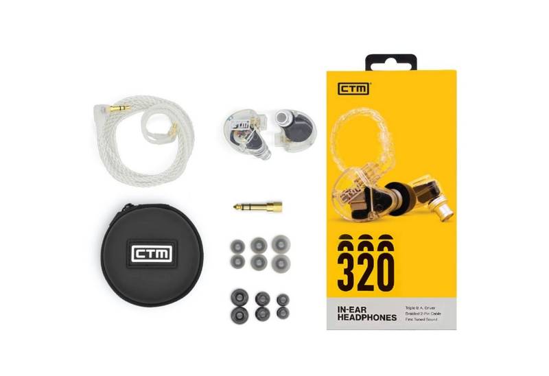 CTM Audio CE320 3-Weg InEar-Monitor Ohrhörer Clear In-Ear-Kopfhörer (Voller Sound, Präzision, nicht zutreffend, Übertragungsbereich: 20-16000Hz, Hoher Tragekomfort) von CTM Audio