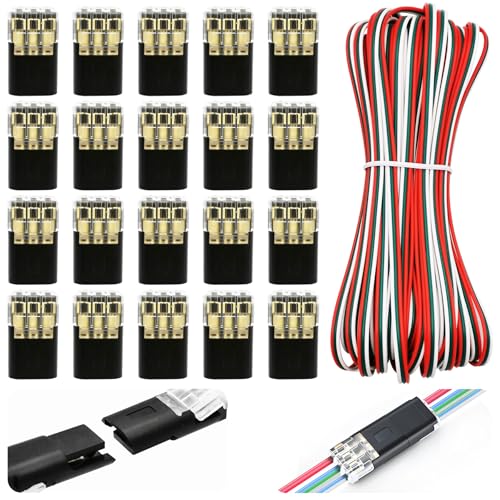 CTRICALVER 15m 3-pol. ARGB-Streifen Verlängerungskabel, 22WAG, 12V. Mit trennbarem D3 Schnellverb., ohne Abisolieren. Geeignet für ARGB-Geräte, Streifen, LED-Lichterketten, 5-24V DIY. CTRICALVER 15m 3-pol. ARGB-Streifen Verlängerungskabel, 22WAG, 12V. Mit trennbarem D3 Schnellverb., ohne Abisolieren. Geeignet für ARGB-Geräte, Streifen, LED-Lichterketten, 5-24V DIY. von CTRICALVER