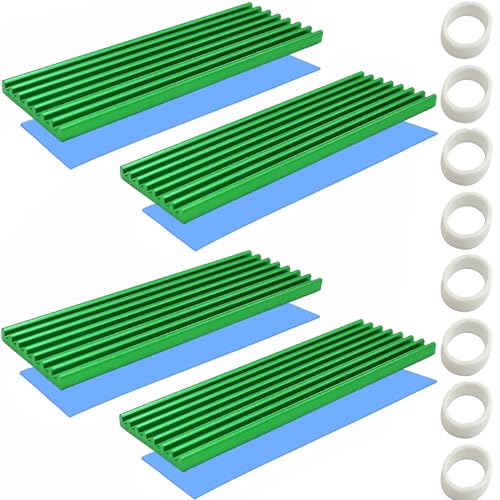 CTRICALVER Kühlkörper, 4 Stück 70 mm × 22 mm × 3 mm M.2 SSD Kühlkörper, Aluminium Kühler, M.2 kühler, mit Silikon Wärmeleitpad für M.2 2280 SSD (Grün) von CTRICALVER
