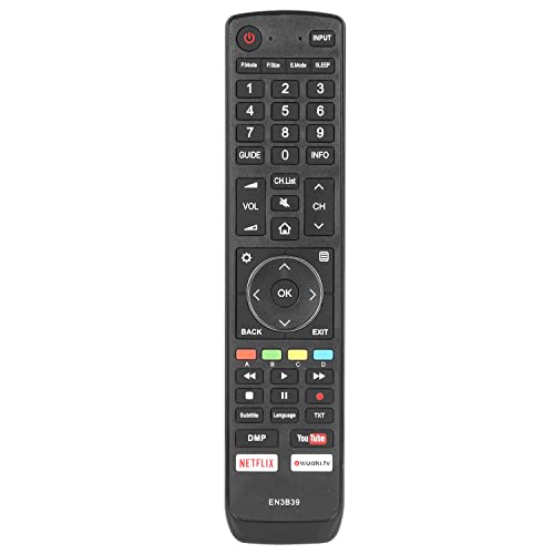 EN3B39 Fernbedienung Kompatibel Mit Hisense TV H43N5705 H49N5705 H49N5700 H50N5905 H50N6800 H55N6800 H55NU8700 H45N5750 H65N5750 H6565NU87 00 Ersatz Controller Mit Netflix Youtube Tasten von CTRLBETTER